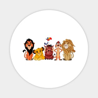 Cute set The Lion King character, Timone and Pumba, Simba, Mofasa Magnet